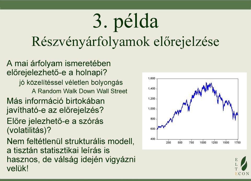 előrejelzés? Előre jelezhető-e a szórás (volatilitás)?