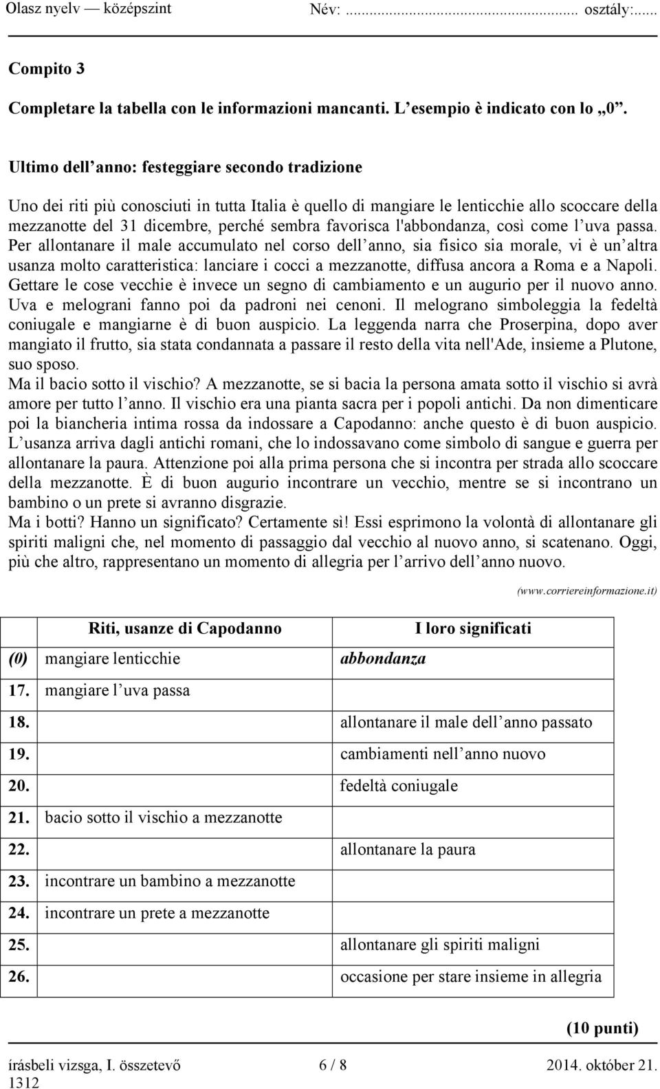 l'abbondanza, così come l uva passa.