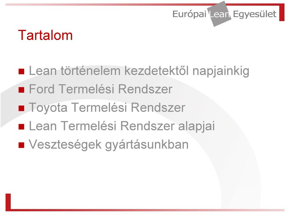 Toyota Termelési Rendszer Lean