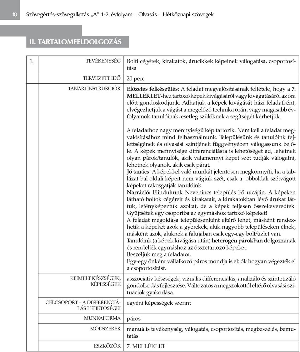 MELLÉKLET-hez tartozó képek kivágásáról vagy kivágatásáról az óra előtt gondoskodjunk.