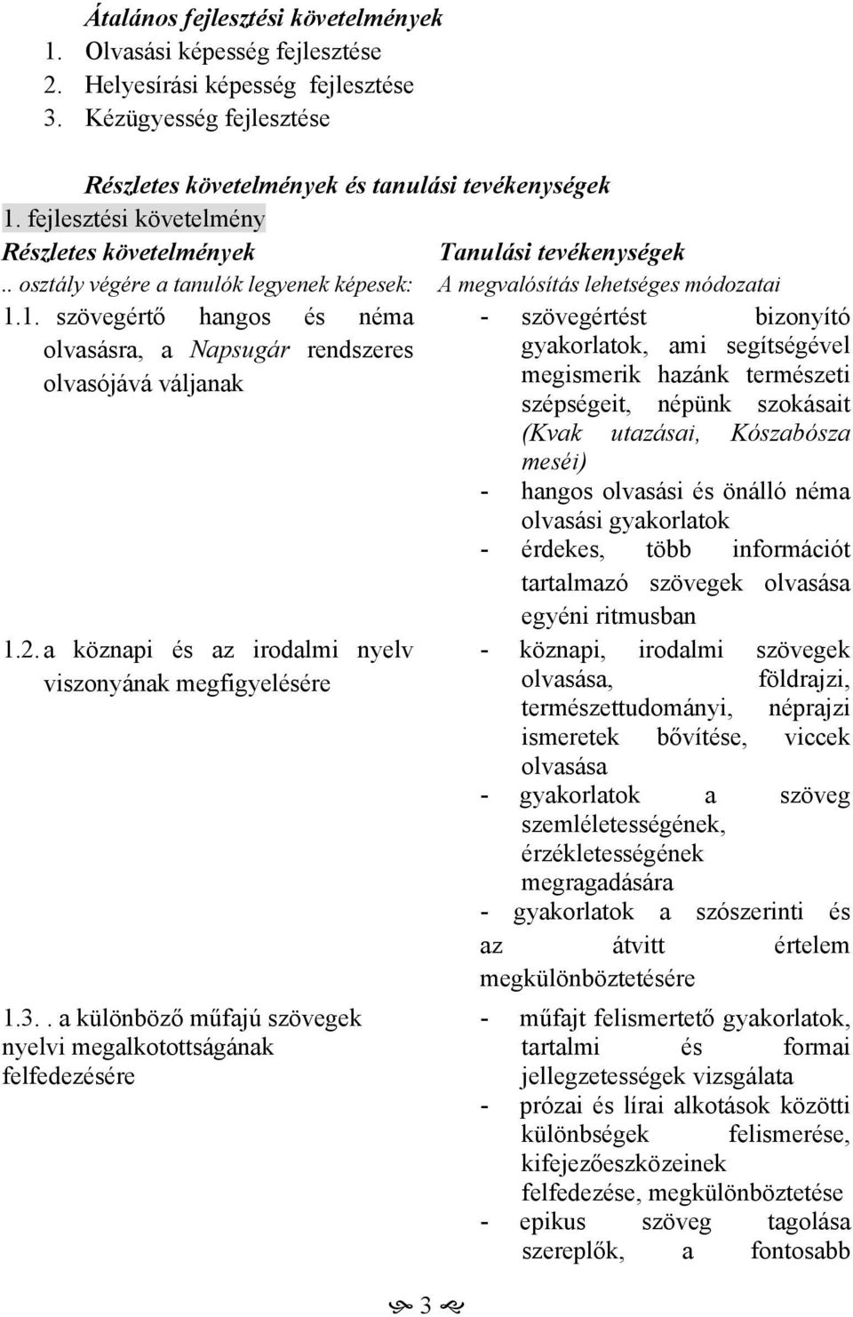 a köznapi és az irodalmi nyelv viszonyának megfigyelésére 1.3.