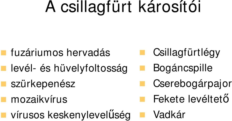 mozaikvírus vírusos keskenylevel ség