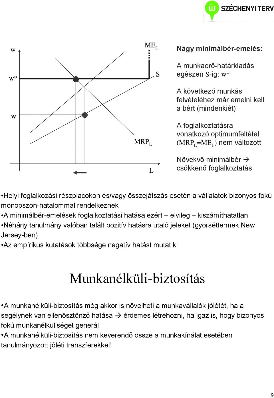 minimálbér-emelések foglalkoztatási hatása ezért elvileg kiszámíthatatlan Néhány tanulmány valóban talált pozitív hatásra utaló jeleket (gyorséttermek Ne Jersey-ben) Az empírikus kutatások többsége