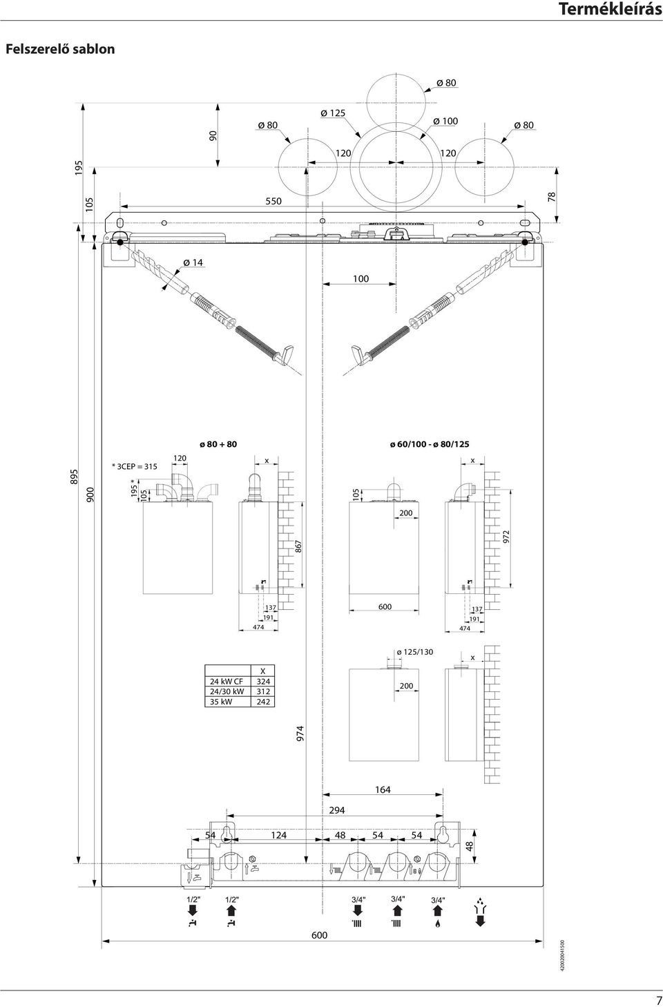 972 137 191 474 600 137 191 474 X 24 kw CF 324 24/30 kw 312 35 kw 242 ø