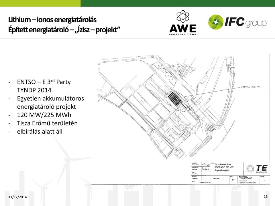 Egyetlen akkumulátoros energiatároló projekt - 120