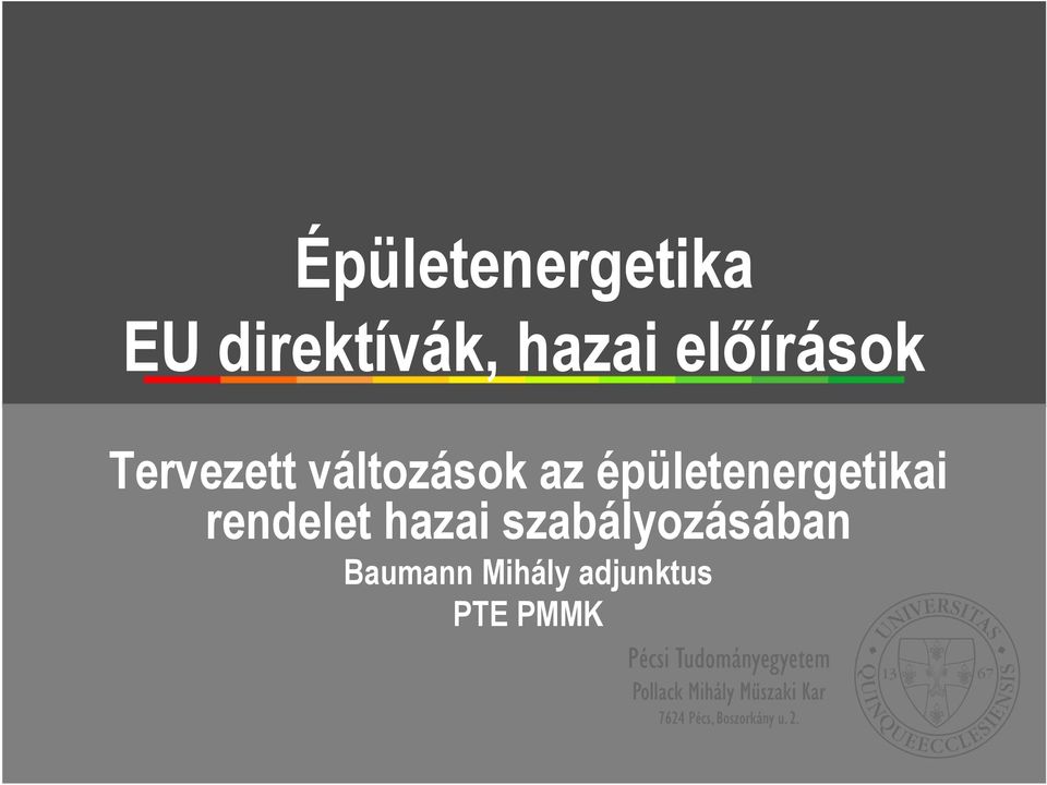 épületenergetikai rendelet hazai
