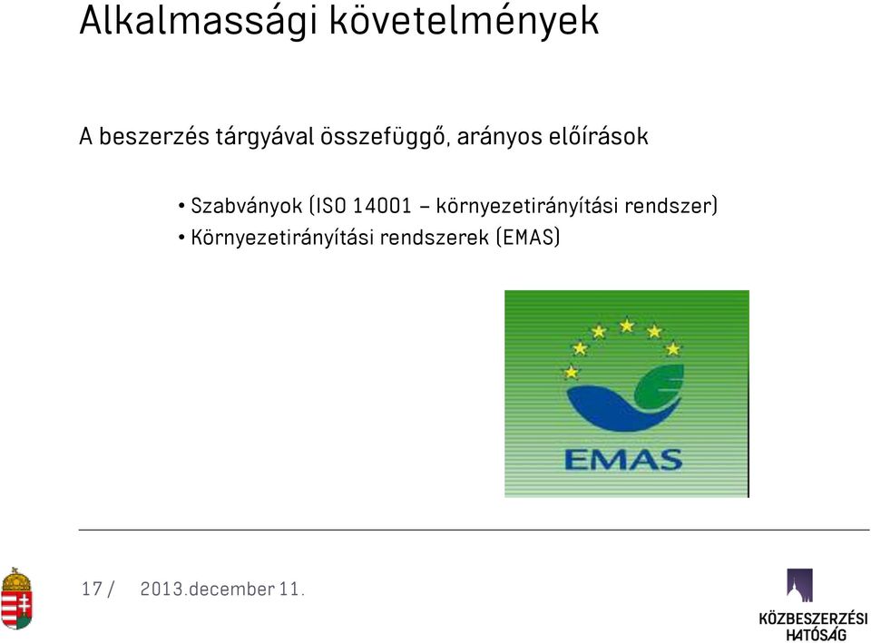 Szabványok (ISO 14001 környezetirányítási