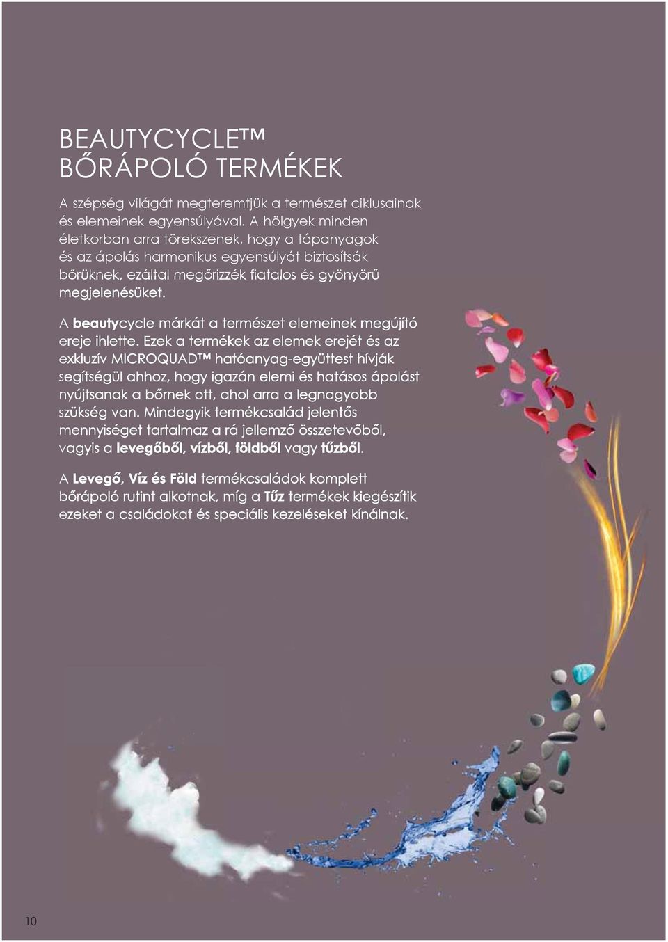 A beautycycle márkát a természet elemeinek megújító ereje ihlette.
