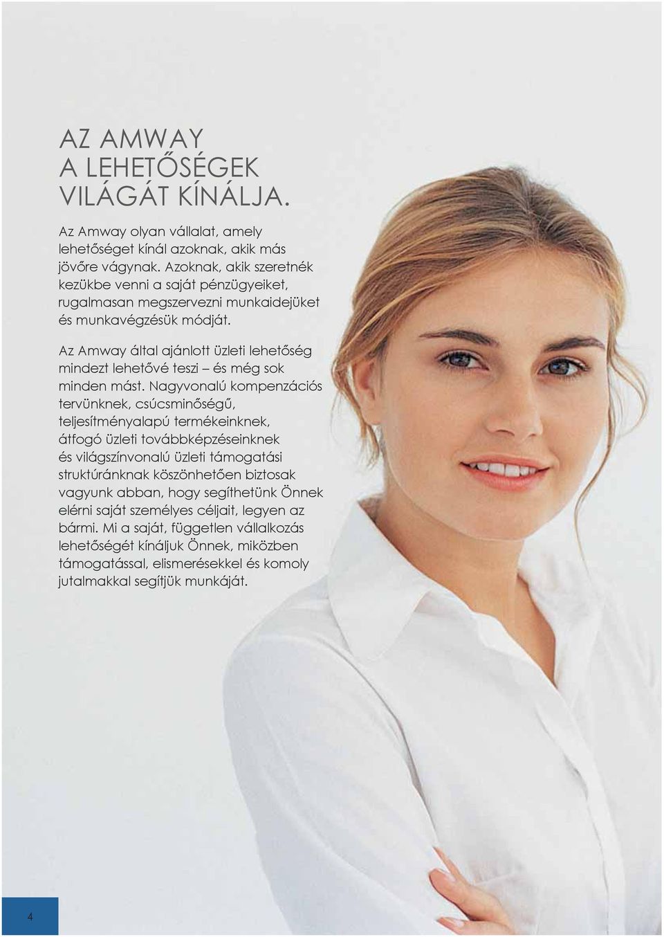 Az Amway által ajánlott üzleti lehet ség mindezt lehet vé teszi és még sok minden mást.