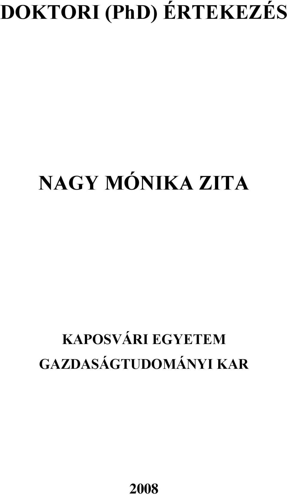 ZITA KAPOSVÁRI