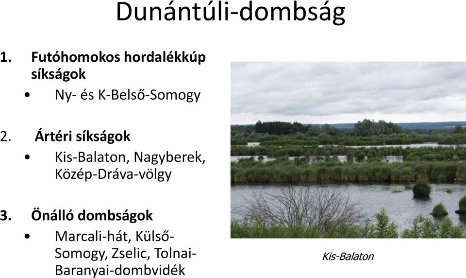 Ártéri síkságok Kis-Balaton, Nagyberek, Közép-Dráva-völgy