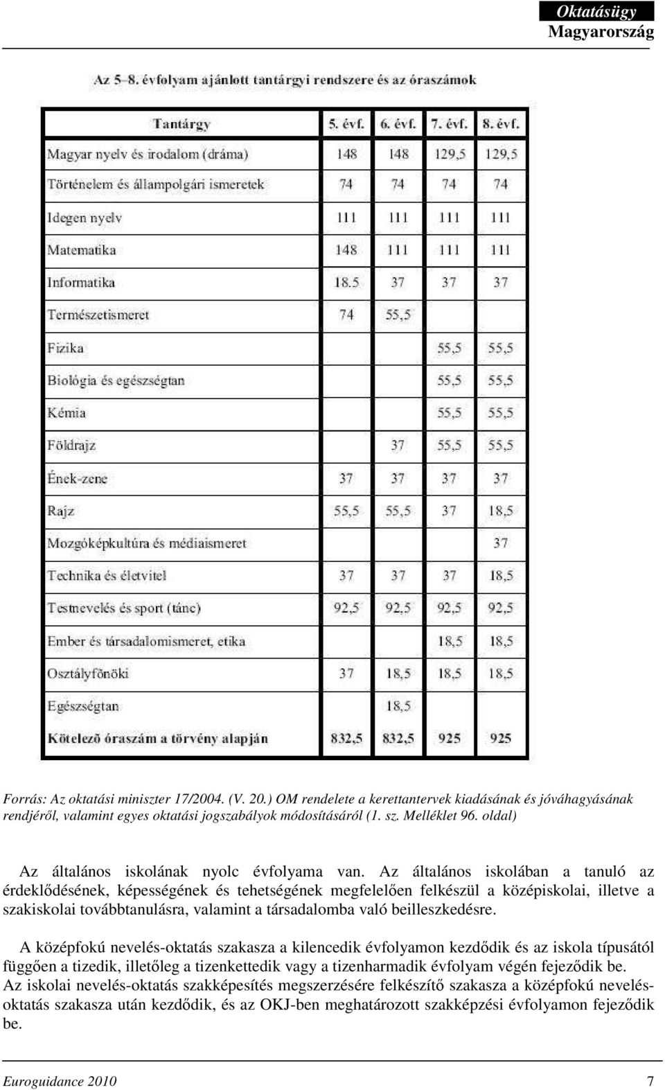 Az általános iskolában a tanuló az érdeklıdésének, képességének és tehetségének megfelelıen felkészül a középiskolai, illetve a szakiskolai továbbtanulásra, valamint a társadalomba való