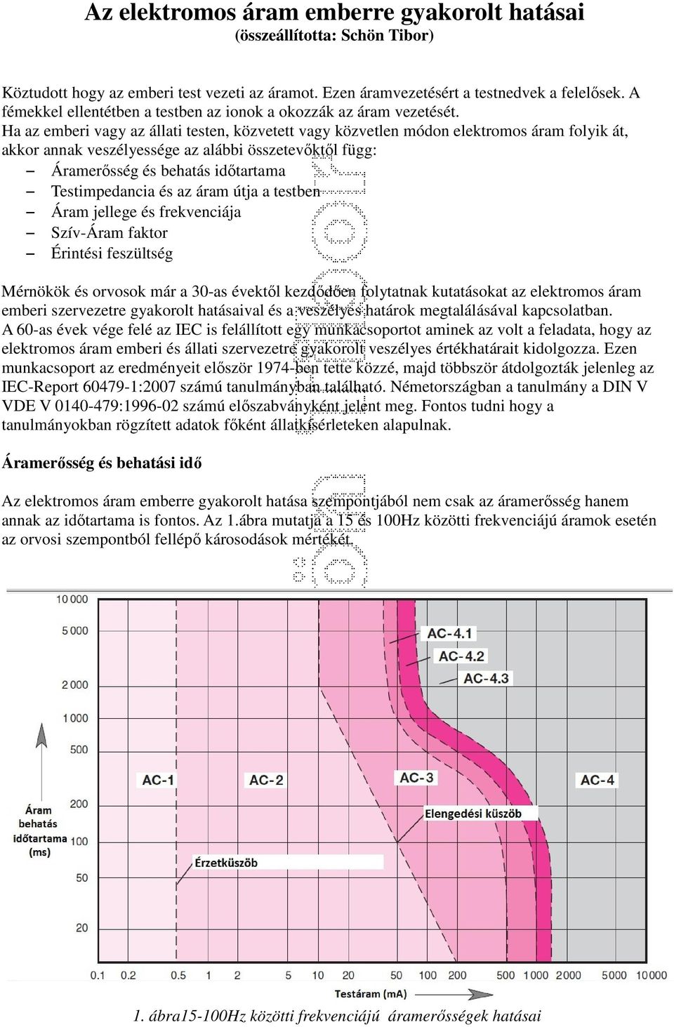 Az elektromos áram emberre gyakorolt hatásai (összeállította: Schön Tibor)  - PDF Ingyenes letöltés