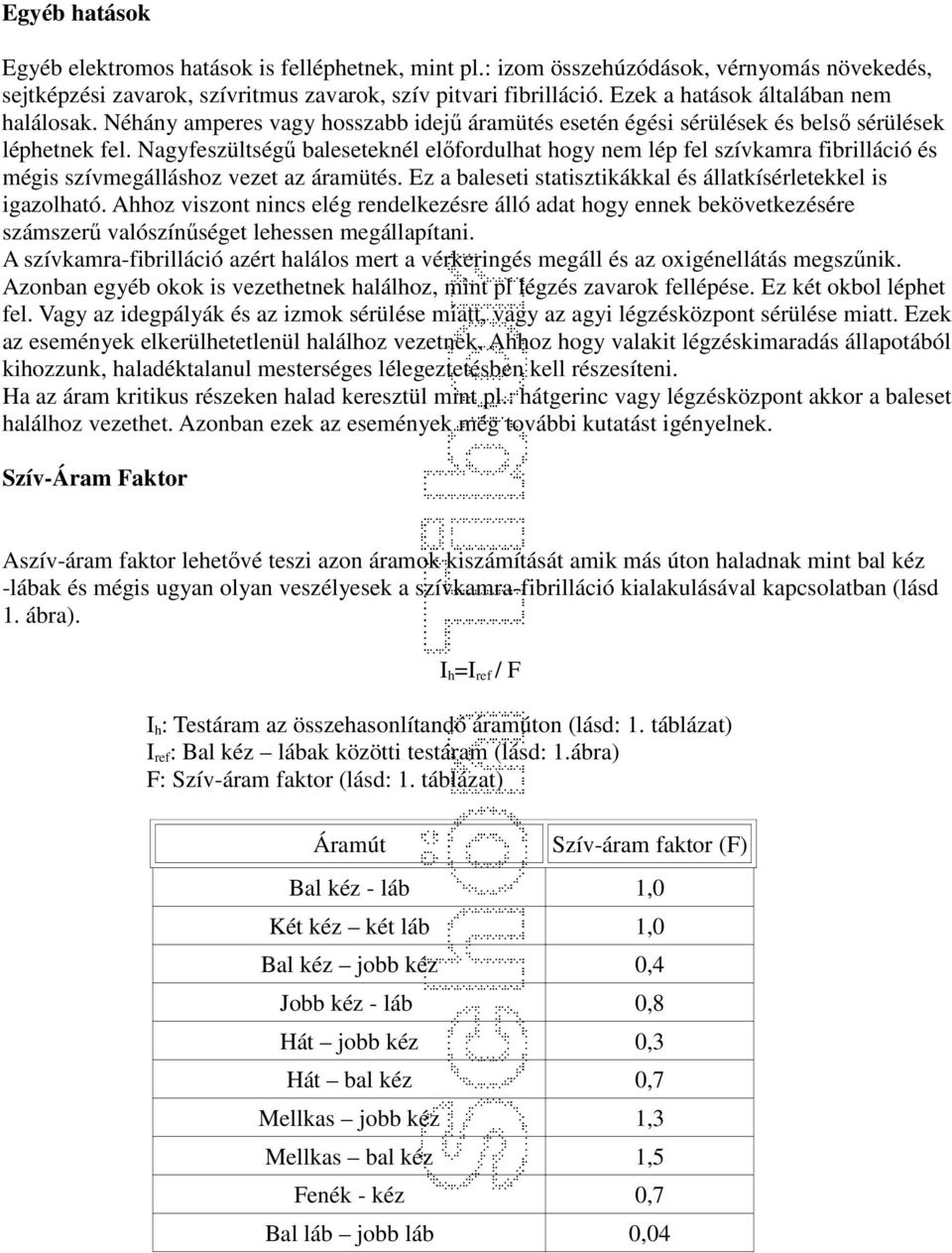 Nagyfeszültségű baleseteknél előfordulhat hogy nem lép fel szívkamra fibrilláció és mégis szívmegálláshoz vezet az áramütés. Ez a baleseti statisztikákkal és állatkísérletekkel is igazolható.