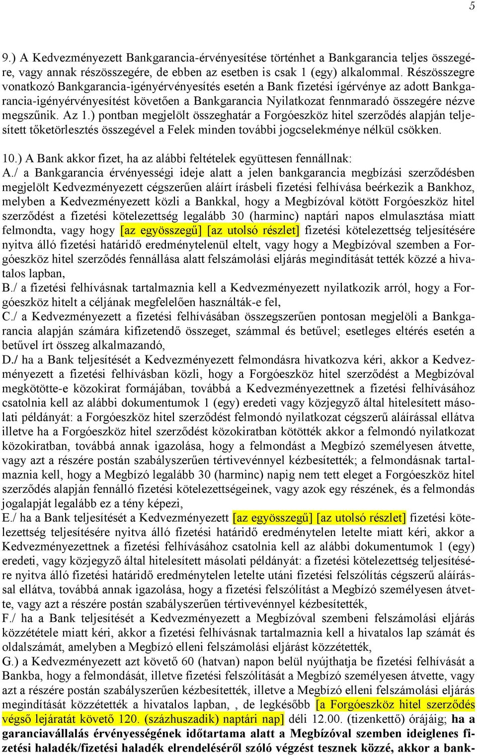 BANKGARANCIA MEGBÍZÁSI SZERZŐDÉS - PDF Free Download