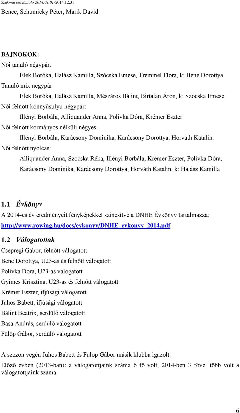 Női felnőtt kormányos nélküli négyes: Illényi Borbála, Karácsony Dominika, Karácsony Dorottya, Horváth Katalin.