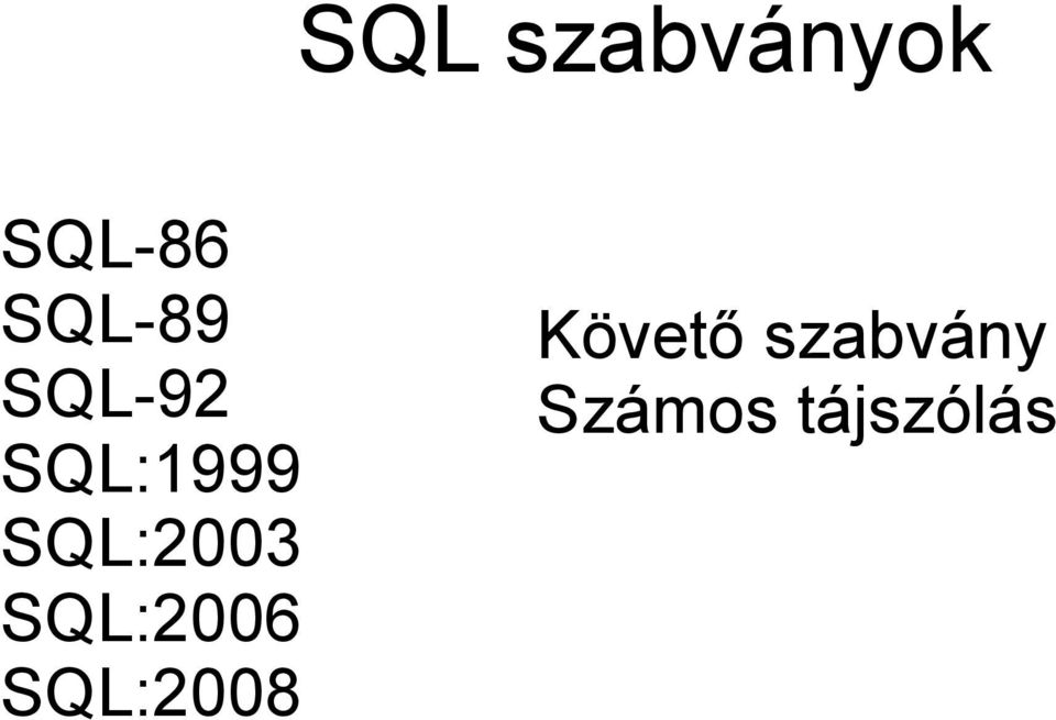 SQL:2003 SQL:2006