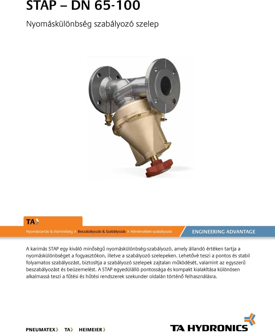 STAP DN Nyomáskülönbség szabályozó szelep ENGINEERING ADVANTAGE - PDF  Ingyenes letöltés