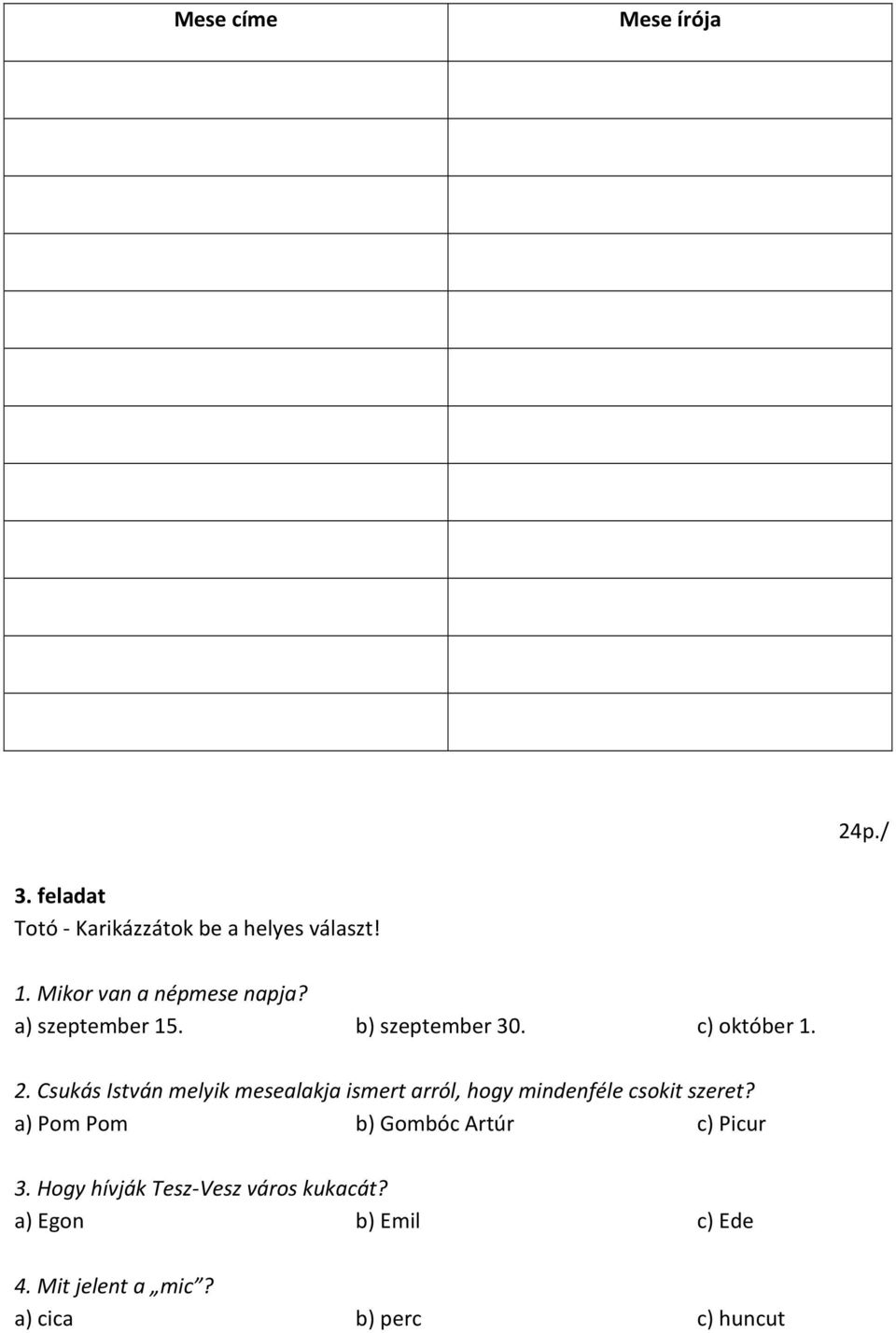 Csukás István melyik mesealakja ismert arról, hogy mindenféle csokit szeret?