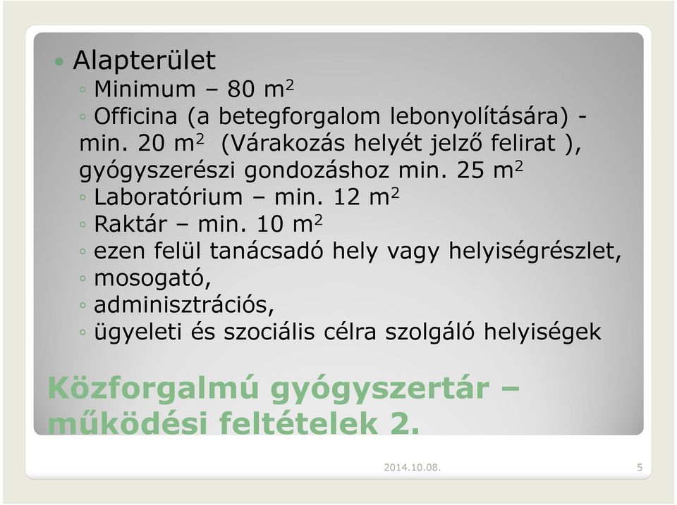 12 m 2 Raktár min.
