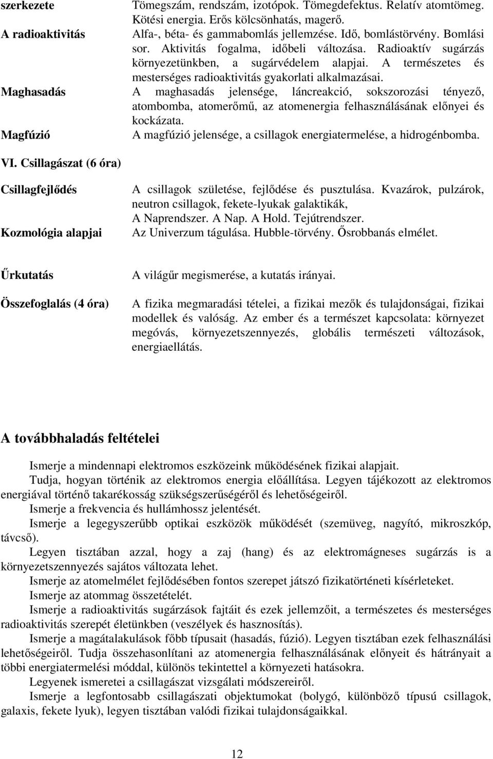 Maghasadás A maghasadás jelensége, láncreakció, sokszorozási tényező, atombomba, atomerőmű, az atomenergia felhasználásának előnyei és kockázata.