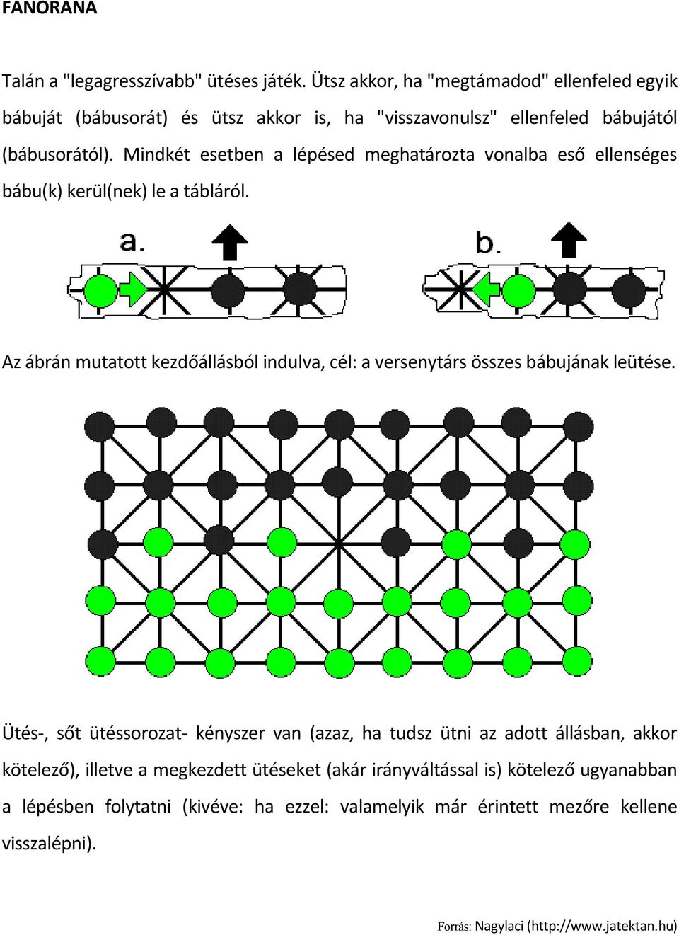 Mindkét esetben a lépésed meghatározta vonalba eső ellenséges bábu(k) kerül(nek) le a tábláról.