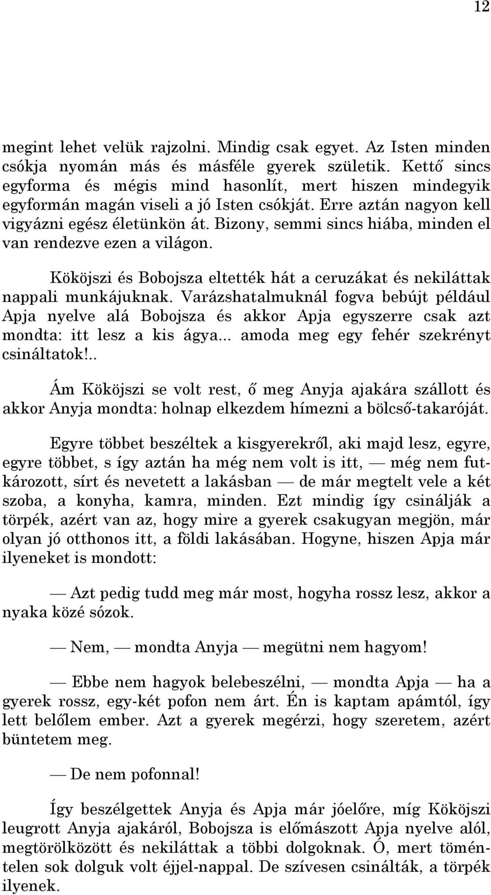 Bizony, semmi sincs hiába, minden el van rendezve ezen a világon. Kököjszi és Bobojsza eltették hát a ceruzákat és nekiláttak nappali munkájuknak.