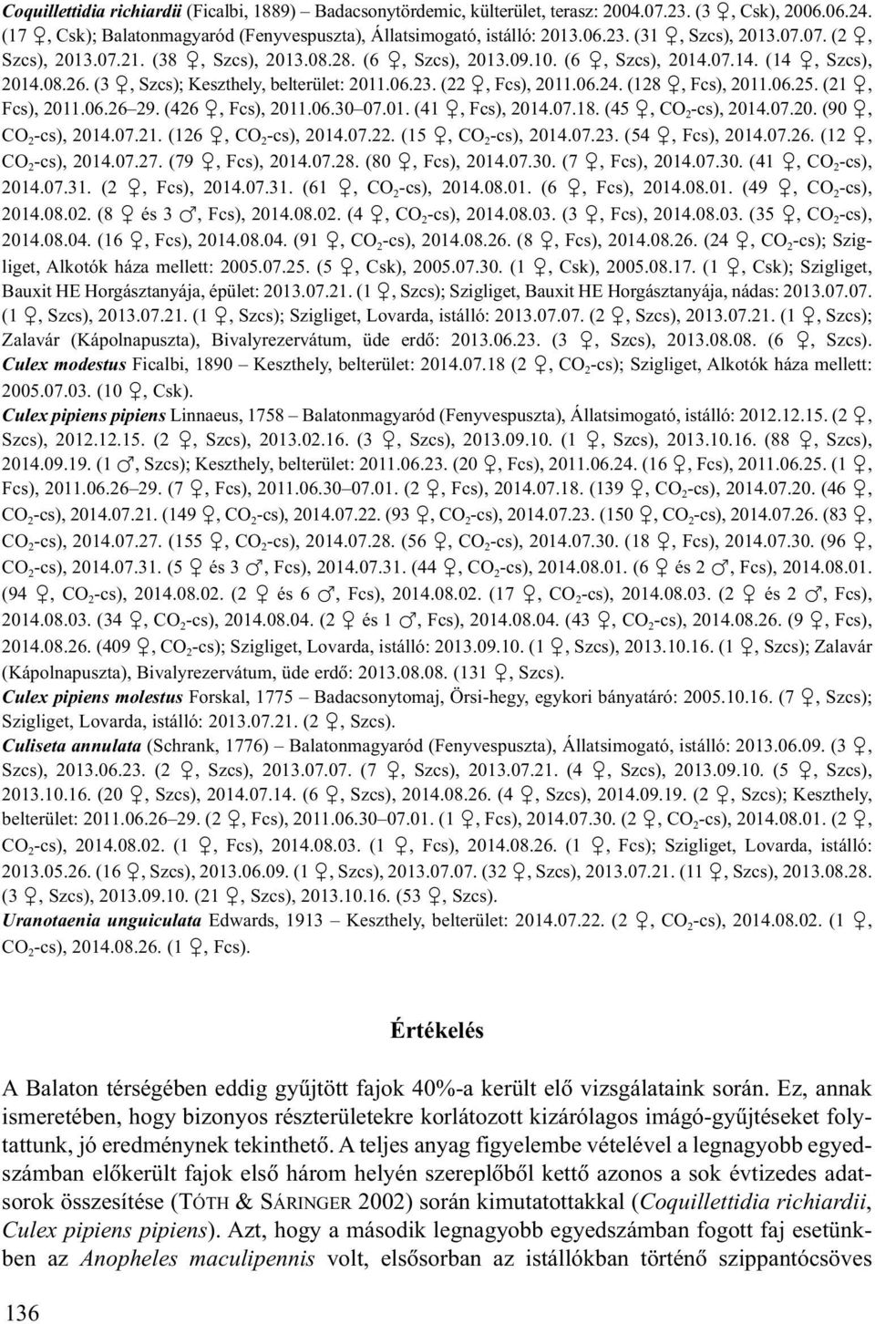 06.24. (128 >, Fcs), 2011.06.25. (21 >, Fcs), 2011.06.26 29. (426 >, Fcs), 2011.06.30 07.01. (41 >, Fcs), 2014.07.18. (45 >, CO 2 -cs), 2014.07.20. (90 >, CO 2 -cs), 2014.07.21. (126 >, CO 2 -cs), 2014.