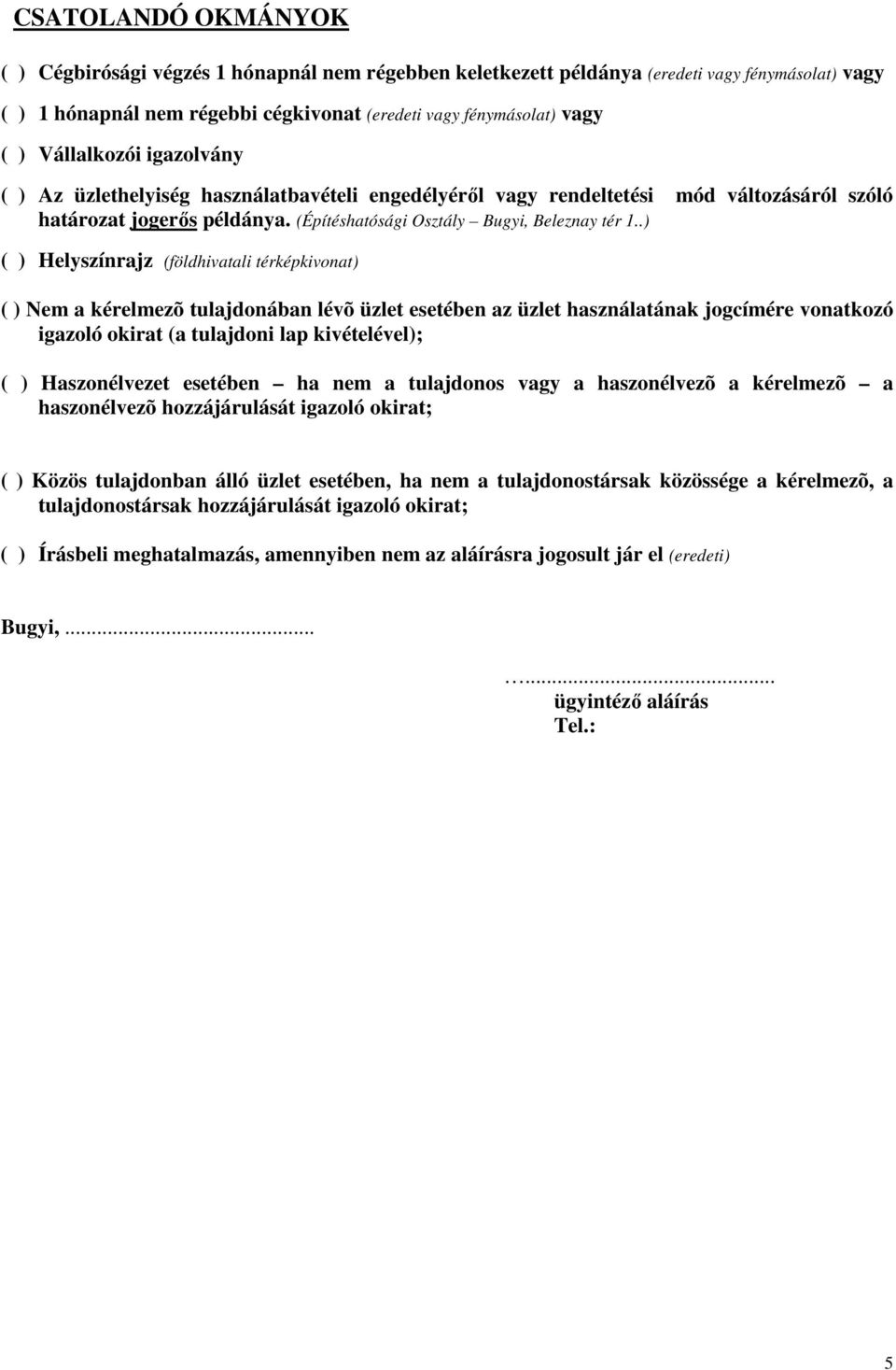Bugyi Nagyközség Polgármesteri Hivatal - PDF Free Download