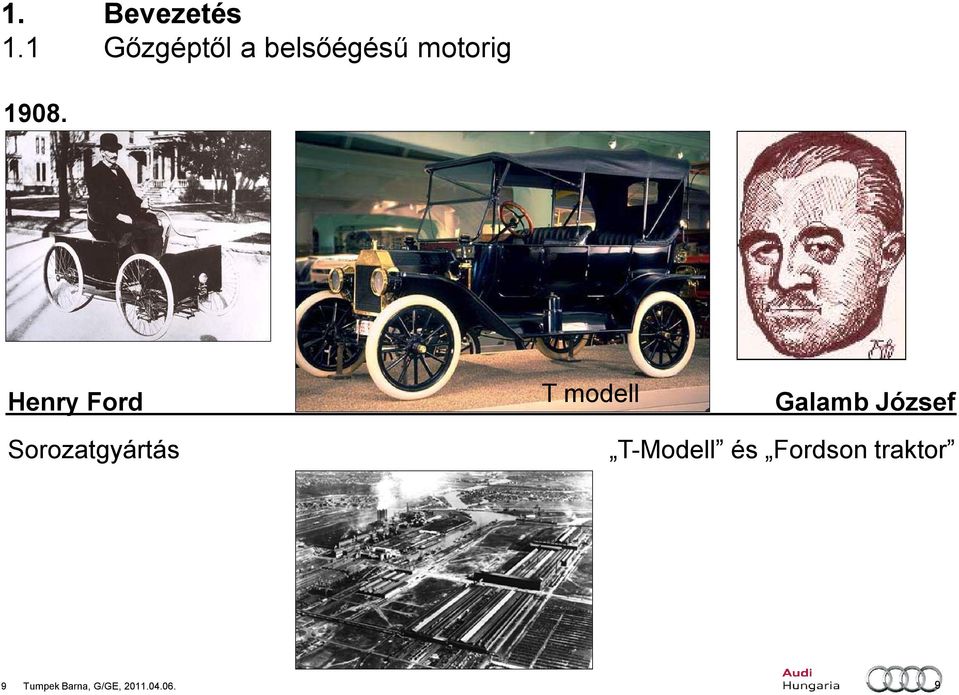 Henry Ford T modell Galamb József