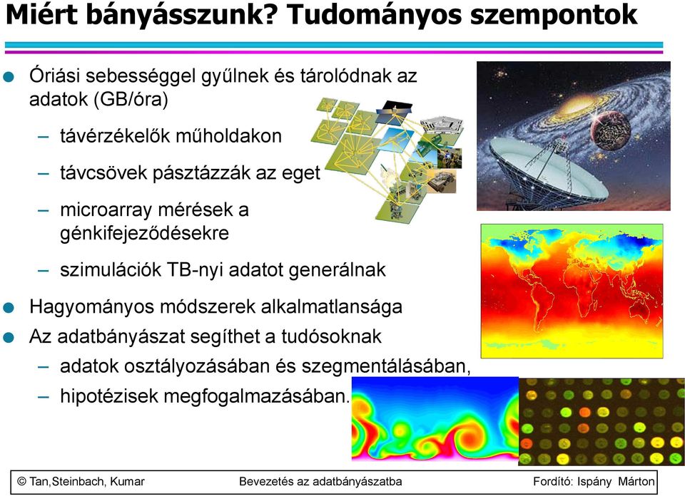 műholdakon távcsövek pásztázzák az eget microarray mérések a génkifejeződésekre szimulációk