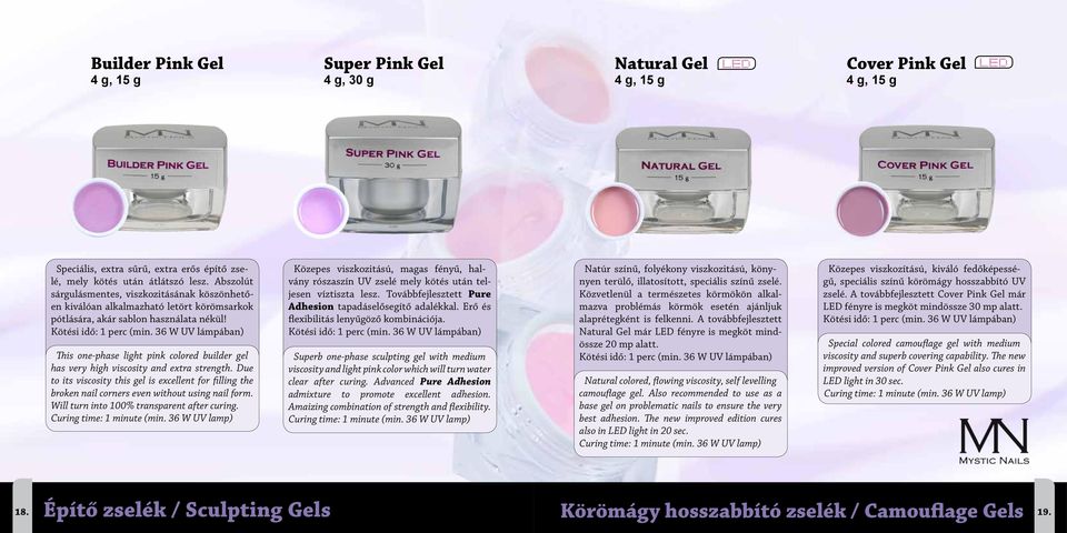 36 W UV lámpában) This one-phase light pink colored builder gel has very high viscosity and extra strength.