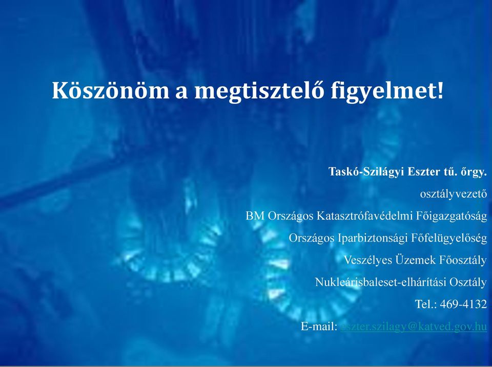 Iparbiztonsági Főfelügyelőség Veszélyes Üzemek Főosztály