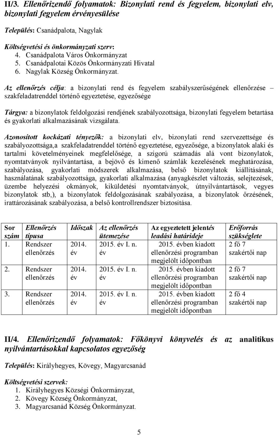 Az célja: a bizonylati rend és fegyelem szabályszerűségének e szakfeladatrenddel történő egyeztetése, egyezősége Tárgya: a bizonylatok feldolgozási rendjének szabályozottsága, bizonylati fegyelem