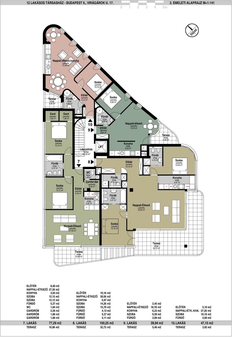 Garderobe 2,26 m 2 3,93 m 2 3,09 m 2 2,45 m 2 4,11 m 2 5,27 m 2 Nappali-étkezõ 18,78 m 2 6,23 m 2 10,16 m 2 39,56 m 2 5,46 m 2 4,13 m 2 14,26 m 2 6,97 m 2 SÜTÕ 27,50 m 2 15,79 m 2 10,96 m 2 32,72 m 2