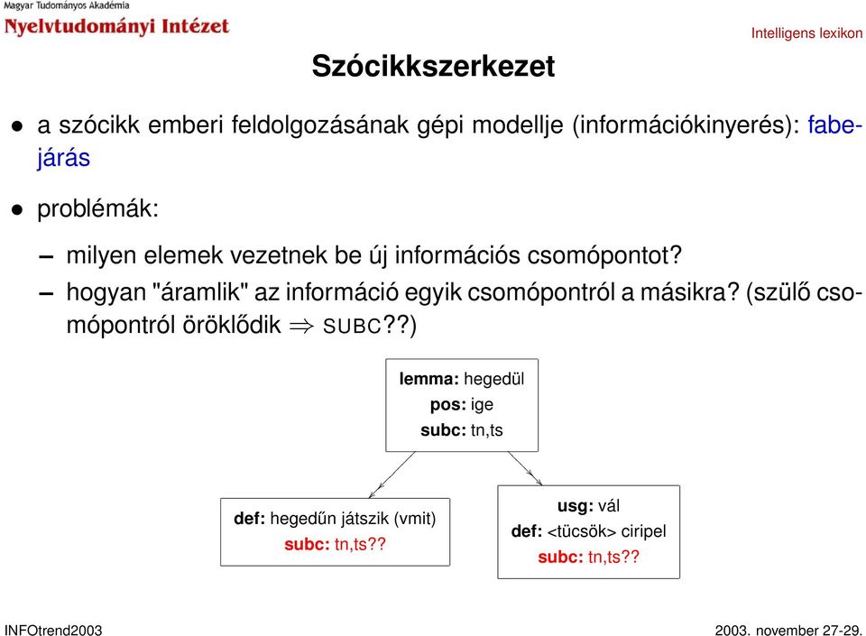 hogyan "áramlik" az információ egyik csomópontról a másikra? (szülő csomópontról öröklődik SUBC?