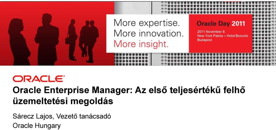 Oracle Enterprise Manager: Az első