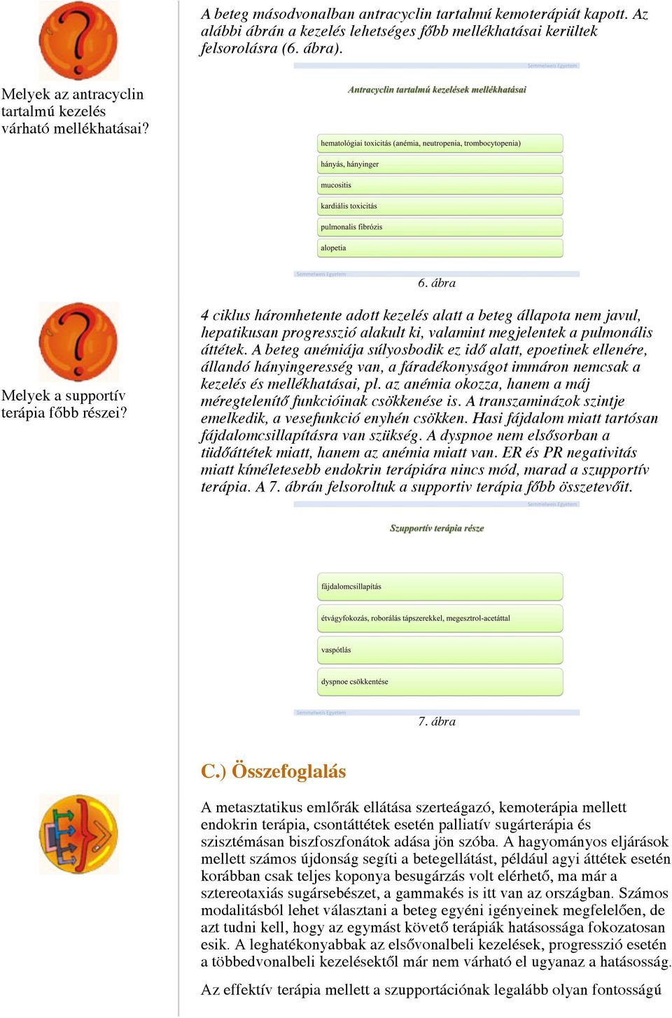 4 ciklus háromhetente adott kezelés alatt a beteg állapota nem javul, hepatikusan progresszió alakult ki, valamint megjelentek a pulmonális áttétek.