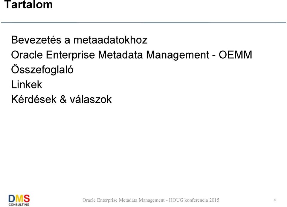 Enterprise Metadata Management