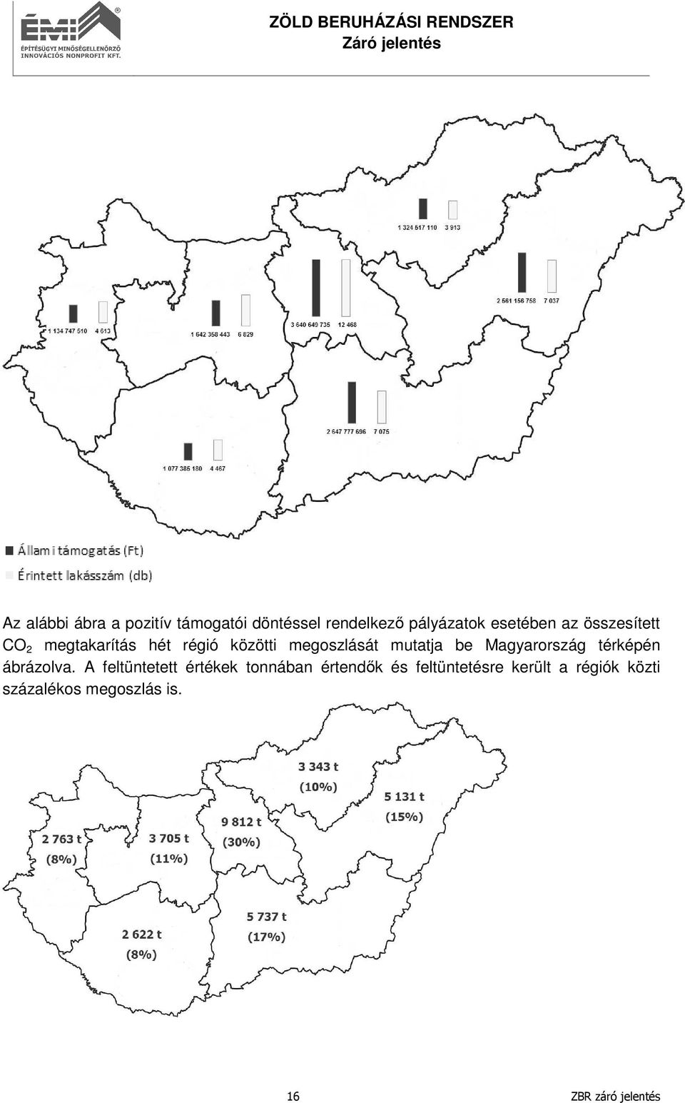 Magyarország térképén ábrázolva.