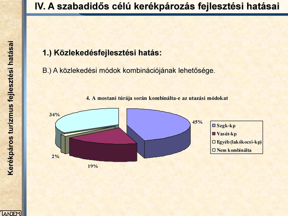 ) A közlekedési módok kombinációjának lehetősége. 4.