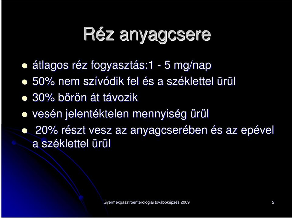 távozik vesén jelentéktelen mennyiség ürül 20% részt vesz