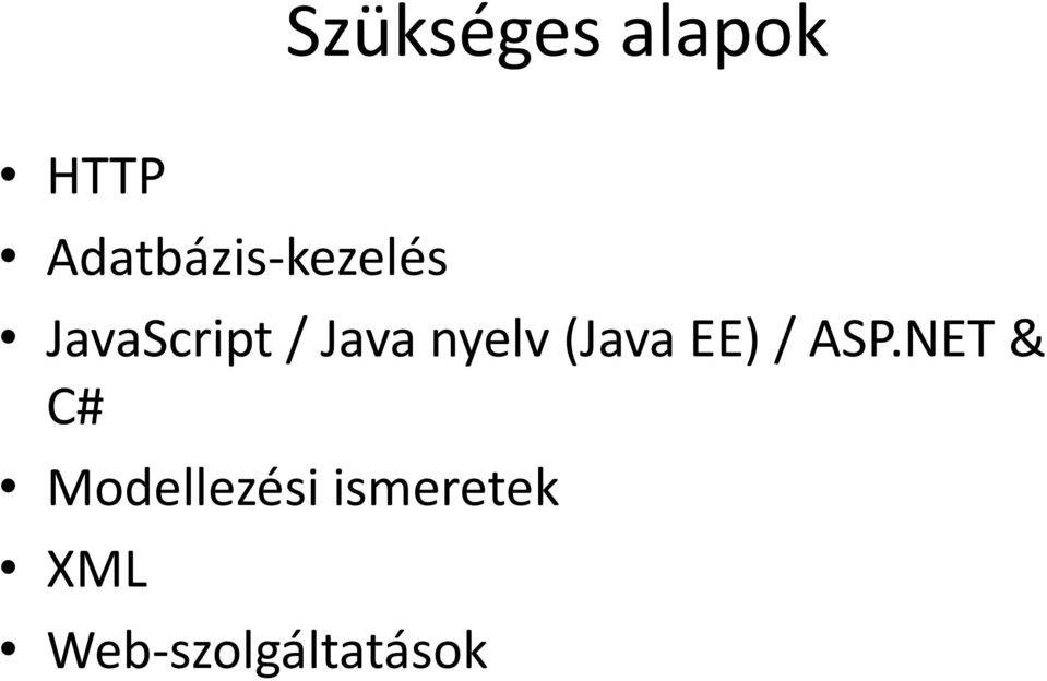 Java nyelv (Java EE) / ASP.