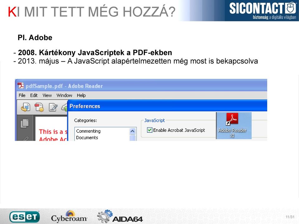 Kártékony JavaScriptek a PDF-ekben -