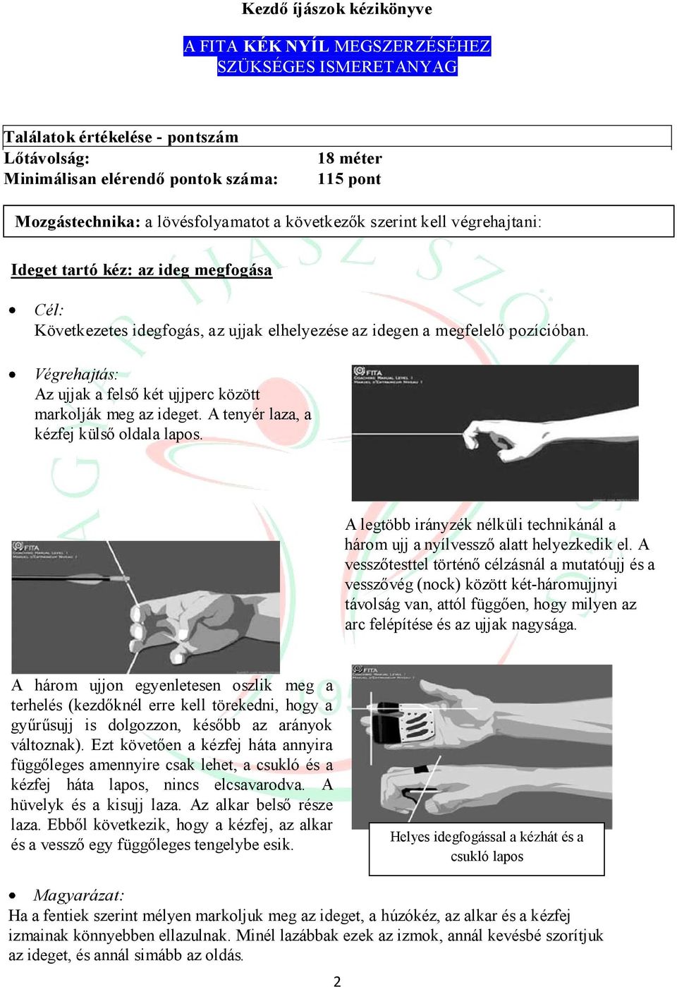 Kezdő íjászok kézikönyve KÉK NYÍL - PDF Free Download