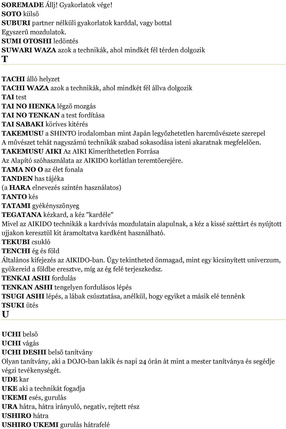 AIKI TAISO AIKIDO ARIGATO ASHI ASHI BARAI ATEMI - PDF Ingyenes letöltés