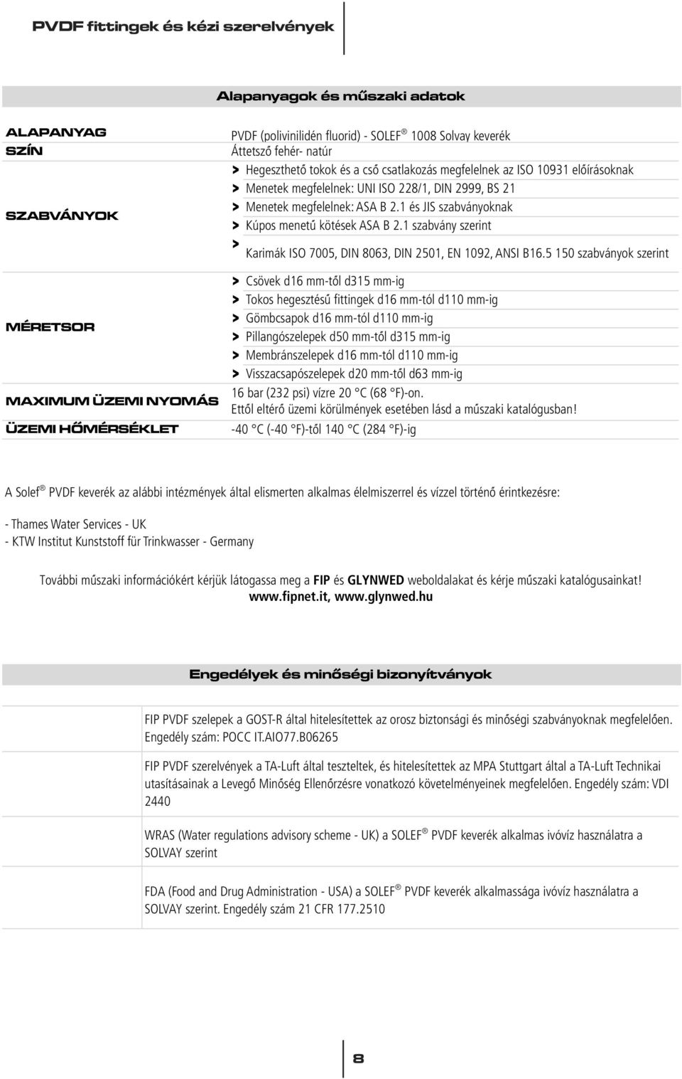 1 és JIS szabványoknak > Kúpos menetû kötések ASA B 2.1 szabvány szerint > Karimák ISO 7005, DIN 8063, DIN 2501, EN 1092, ANSI B16.