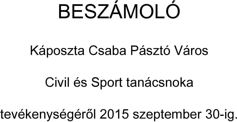 Sport tanácsnoka