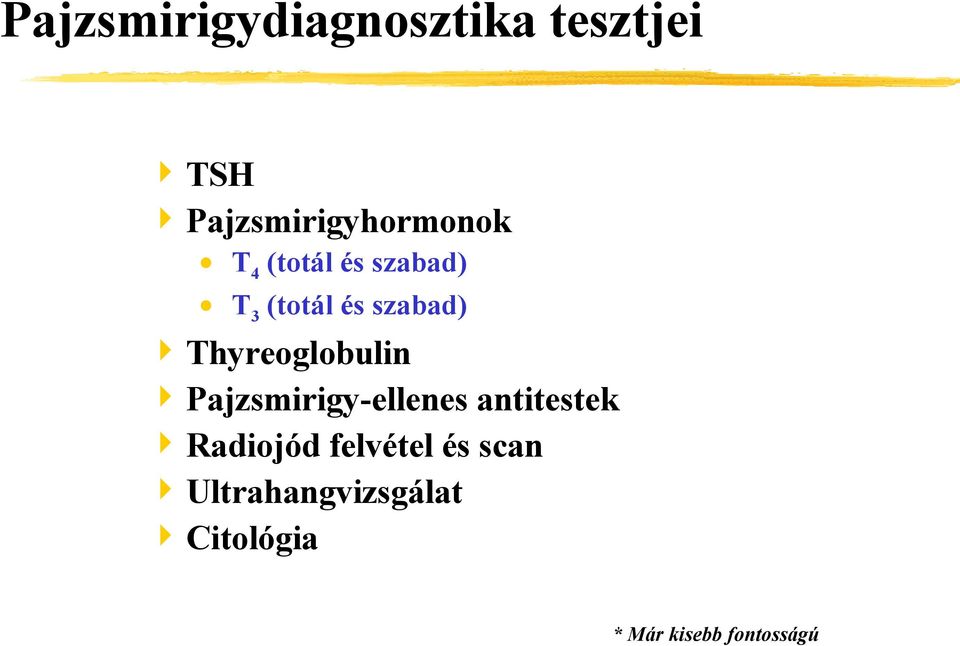 Thyreoglobulin Pajzsmirigy-ellenes antitestek Radiojód