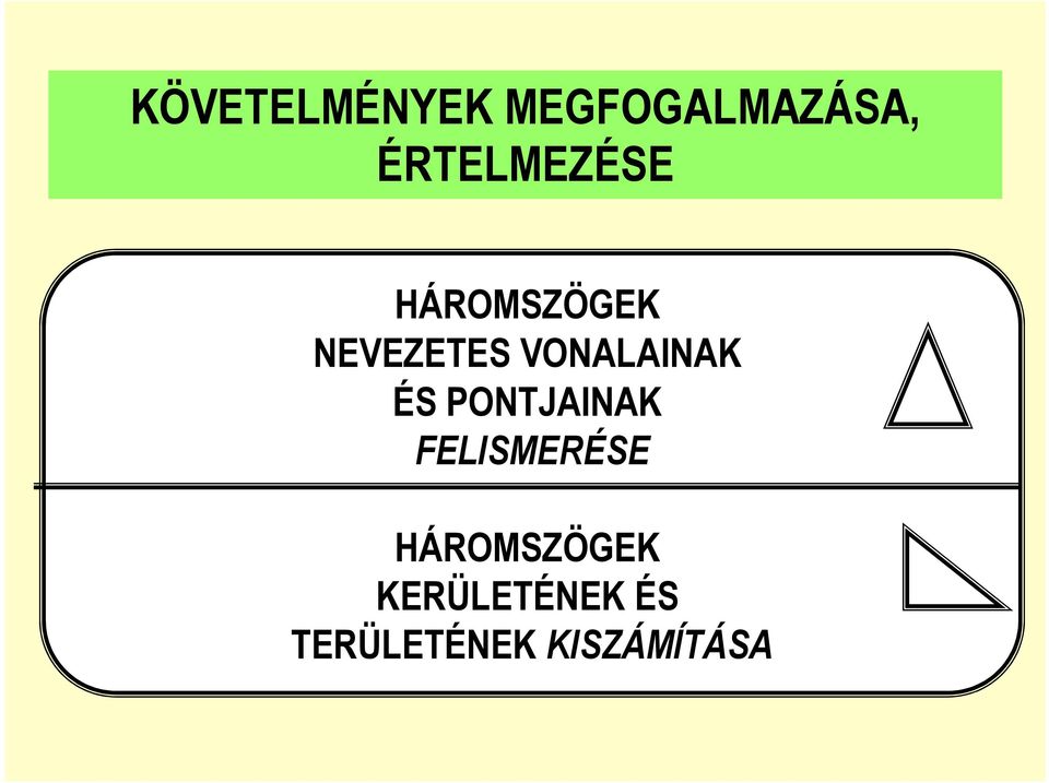 VONALAINAK ÉS PONTJAINAK FELISMERÉSE